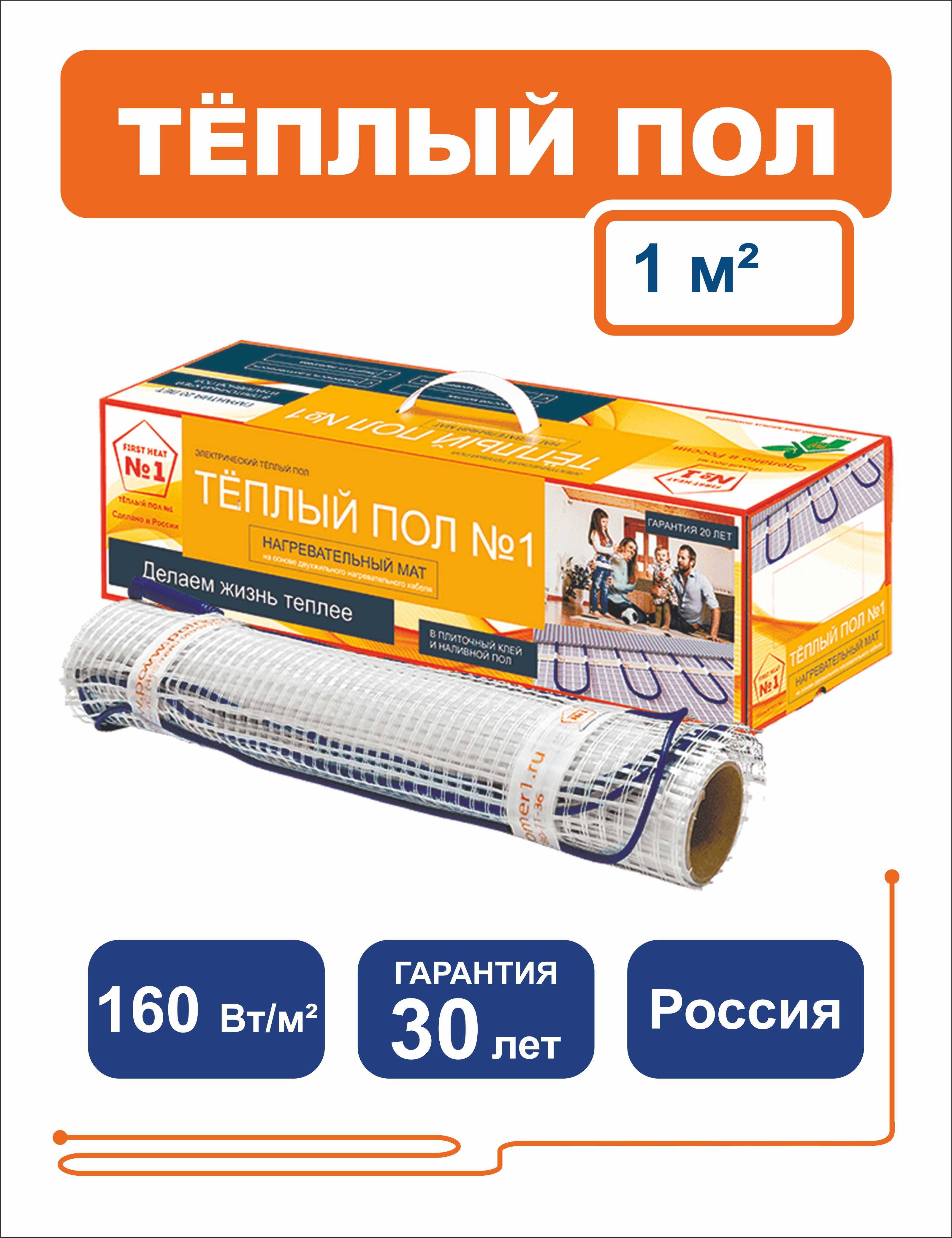 Нагревательный  МАТ ТСП-160-1,0